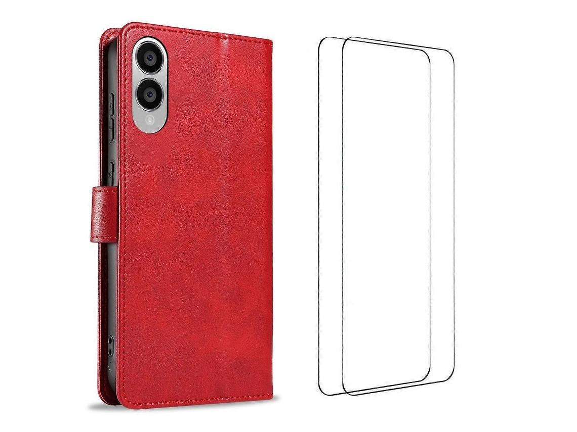 Capa Tkdaddy Para Samsung Galaxy S25 Edge Com 2 Peças De Vidro Temperado Wanlonfeng Wn Series, Capa De Couro Com Textura De Bezerro, Grandes Recortes,