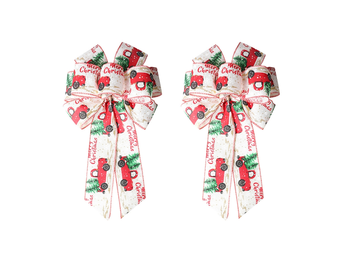 Lacos De Fita Natal 23x40cm 2 Unidades Decoracao Natalina
