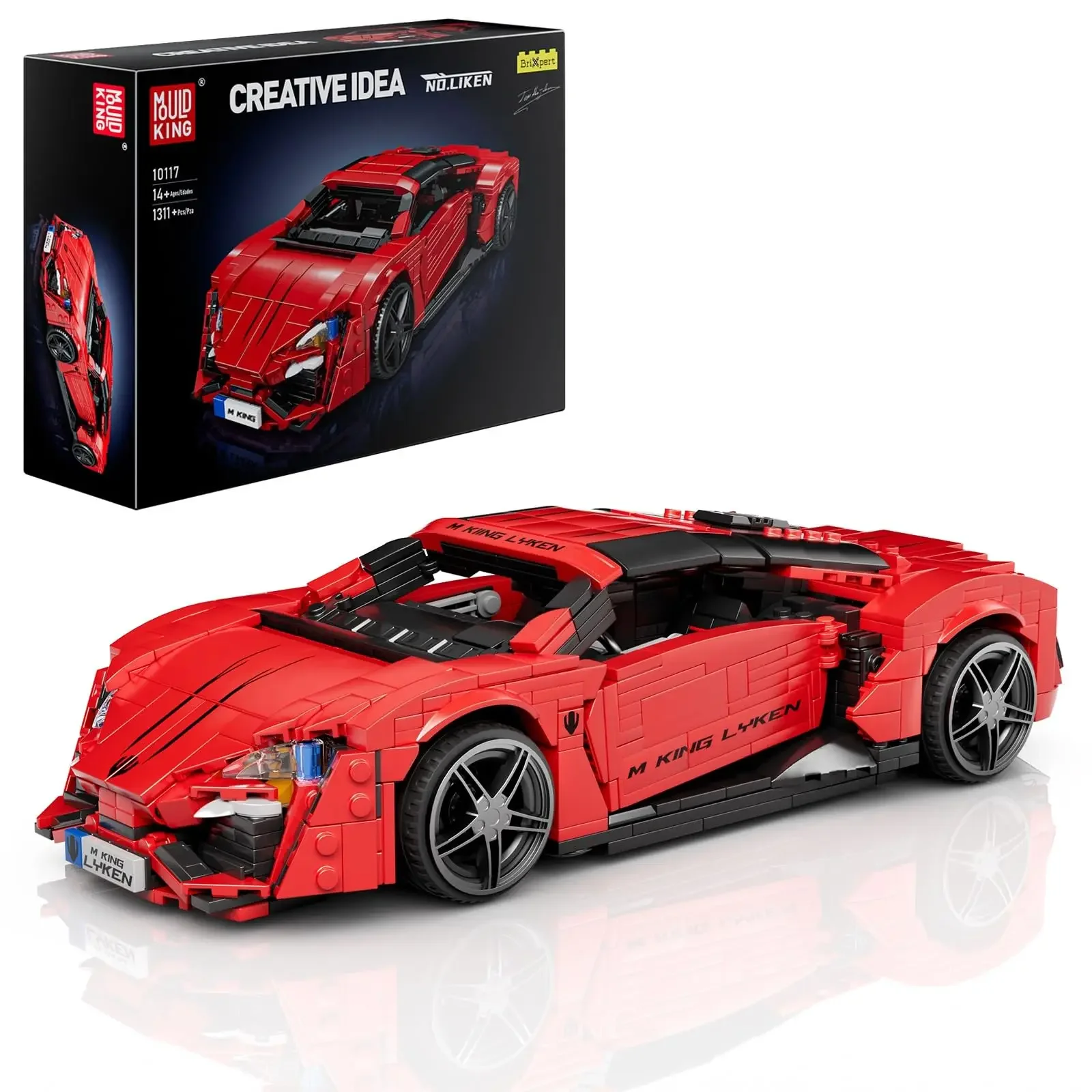 Conjunto De Blocos De Montar Para Carro De Corrida Esportivo Mold King Technology (1311 Peças)