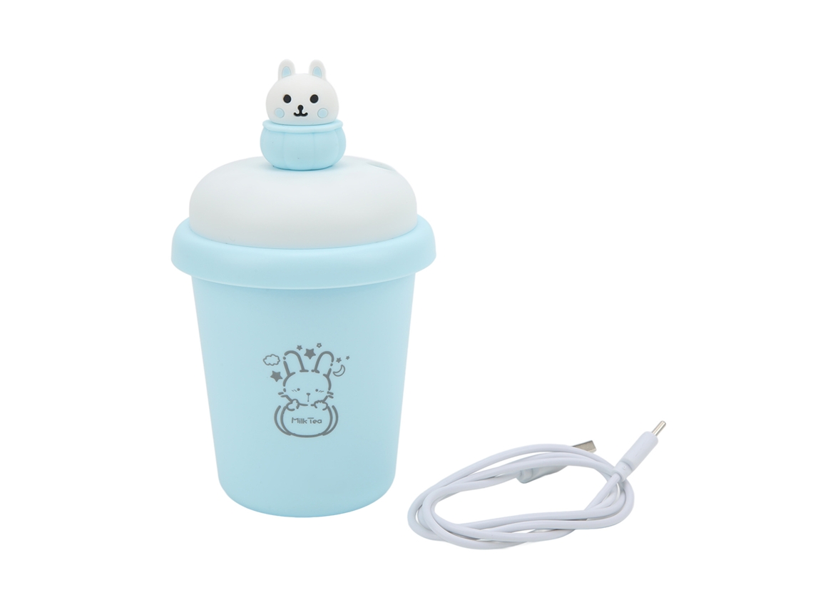 Humidificador Pequeño 300ml Inalámbrico Bajo Ruido Luz Colorida Portátil para Oficina Y Mesa