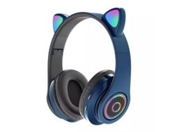 Fones De Ouvido Infantis, Bluetooth 5.0, Microfone Inteligente Com Cancelamento De Ruído, Azul