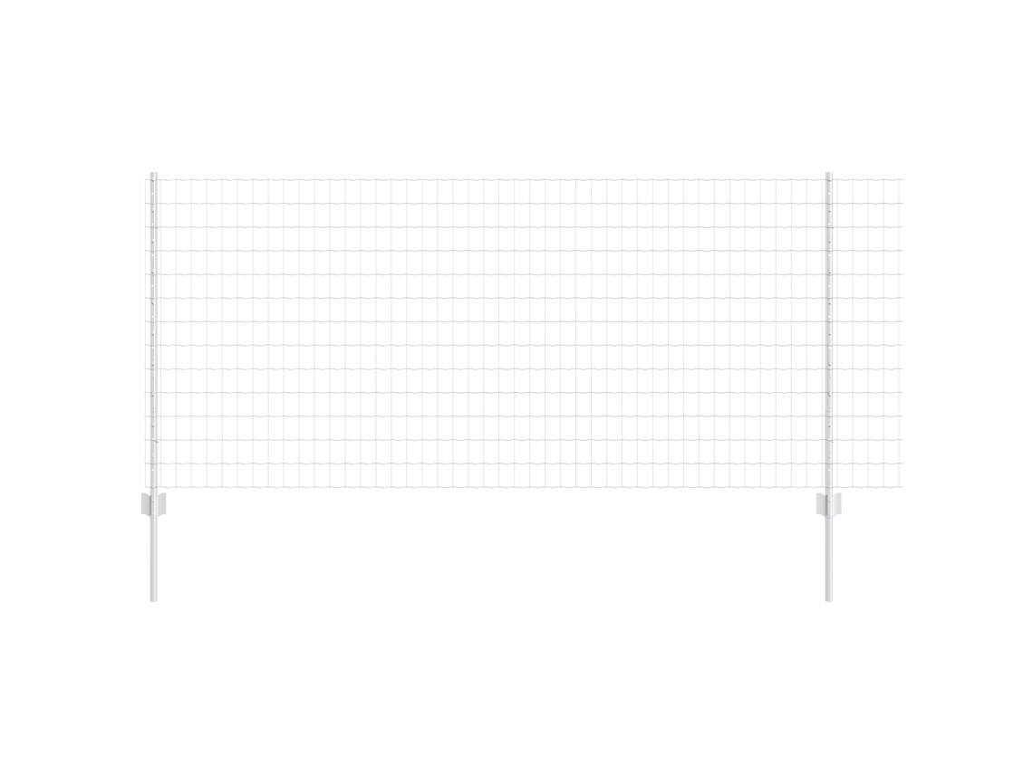 Conjunto 1 Barreira Externa Vidaxl Prateado Aço (10 X 1 M)