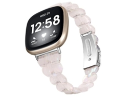 Pulseira De Relógio Lurelia Para Fitbit Versa 3 / Sense De Resina Branca