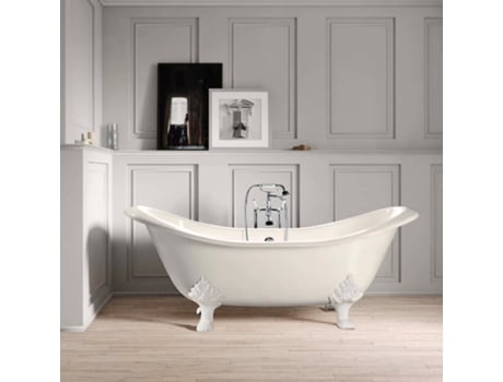 Banheira de Ferro Kingston Branca 182 Cm Pernas Brancas ROGIER & MOTHES