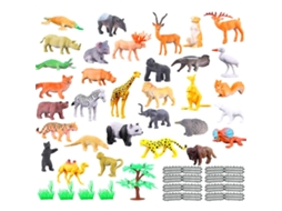Mali conjunto de 53 Peças de Animais Selvagens em Pvc Mini Figuras Brinquedos Educativos Presente para Crianças