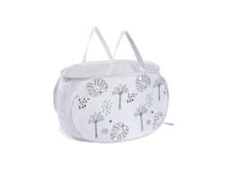 Escolha Sólida - Cesto De Lava Plegável 35x35x68 Cm – Cesto De Lavar Com Malha Pop-up Com Impressão Adorável, Cesto De Lavar Portátil Para Banheiro, Q