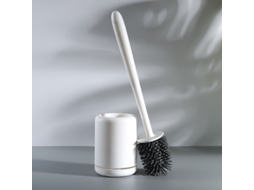 Escova Sanitária de Silicone com Suporte de Secagem Rápida, Branca, Resistente À Sujeira, com Material Tpr AQUAFORGE