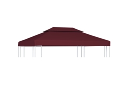 Vidaxl Cobertura Gazebo C/ 2 Camadas 310 G/m² 4x3 M Bordô