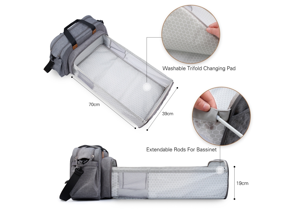 Elysve Bolsa De Maternidade, Flexível, Impermeável, Portátil