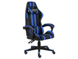 Vidaxl Cadeira Estilo Corrida Couro Artificial Preto E Azul