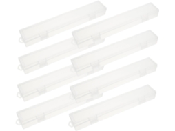Lurelia Estojo Transparente Portátil Em Plástico Conjunto Com 8 Para Escola E Viagens