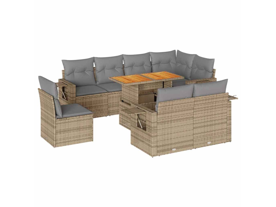 Garden Sofa Set, Garden Sofa Sets Vidaxl Bege Rattan / Vime (n/a)