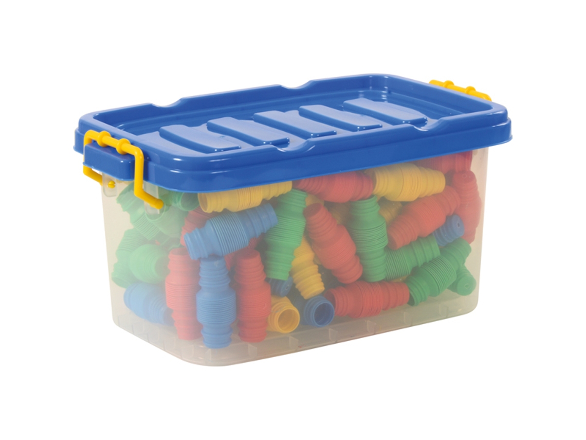 Conjunto De Brinquedo De Construção Com Tubos Flexíveis Eduplay, 80 Peças Multicoloridas