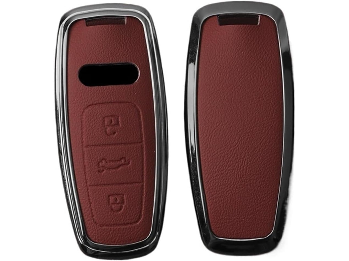 Capa De Couro Metálico Premium Para Chave Carro, Compatível Com A3 A4 B9 A6 A7 4k A8 Q5 Q8 C8 D5 Sq8 Acessórios
