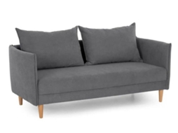 Sofá 3 Lugares BUDWING Melanie Cinza Escuro (187 x 62 x 93 cm)