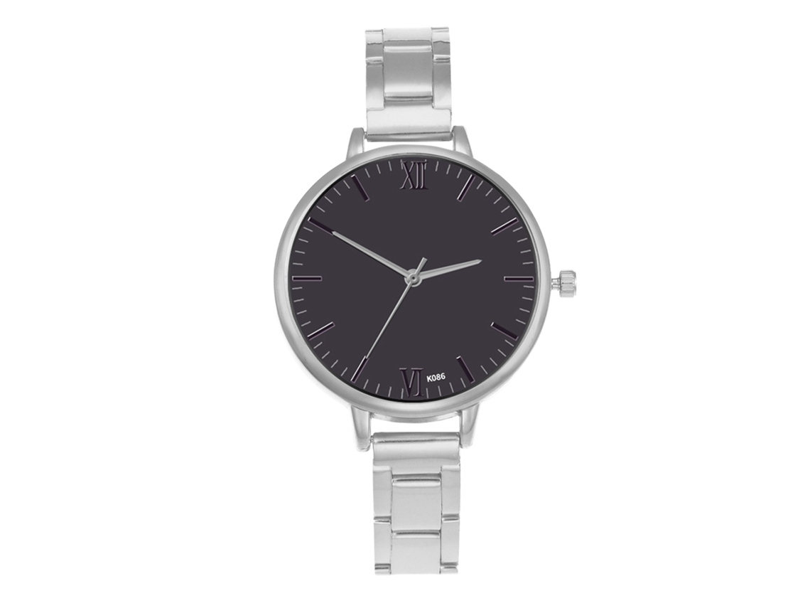Relógio Feminino de Luxo com Pulseira de Aço Relógio Analógico Quartzo Prata