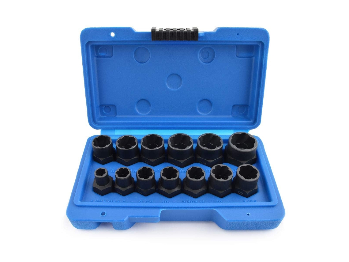 Extrator De Parafusos De 13 Peçaskit Anti Roubo Para Remoção De Porcas/parafusos Enferrujados Zeuxo