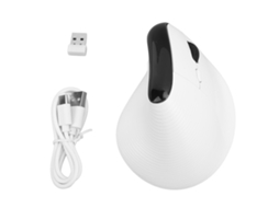 Mouse Sem Fio Ergonômico Vertical Branco