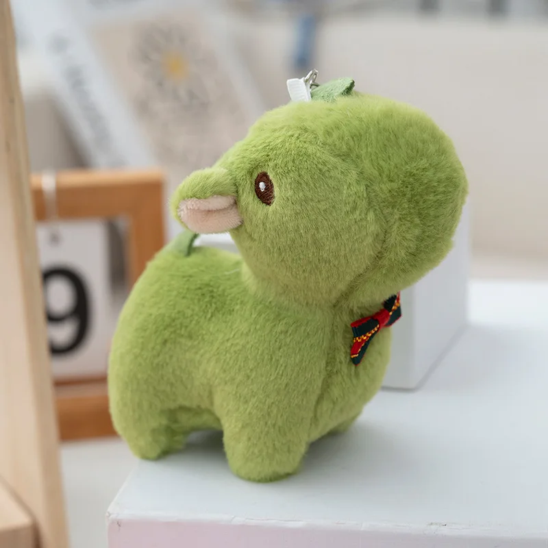 Estatueta de Cavalo de Pelúcia, Brinquedo, Boneco, Desenho Animado, Enfeite para Bolsa, Chaveiro de Animalzinho Fofo MDUG (verde)