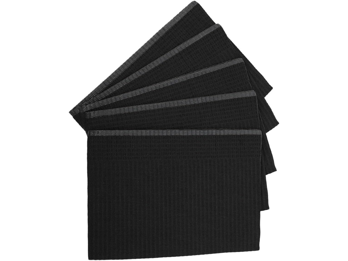 Pacote Com 125 Tapetes Descartáveis Para Mesa De Manicure, Almofada Preta Absorvente