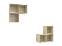 Tv Cabinet Set, Tv Cabinet Sets Vidaxl Marrom Madeira Processada (n/a)