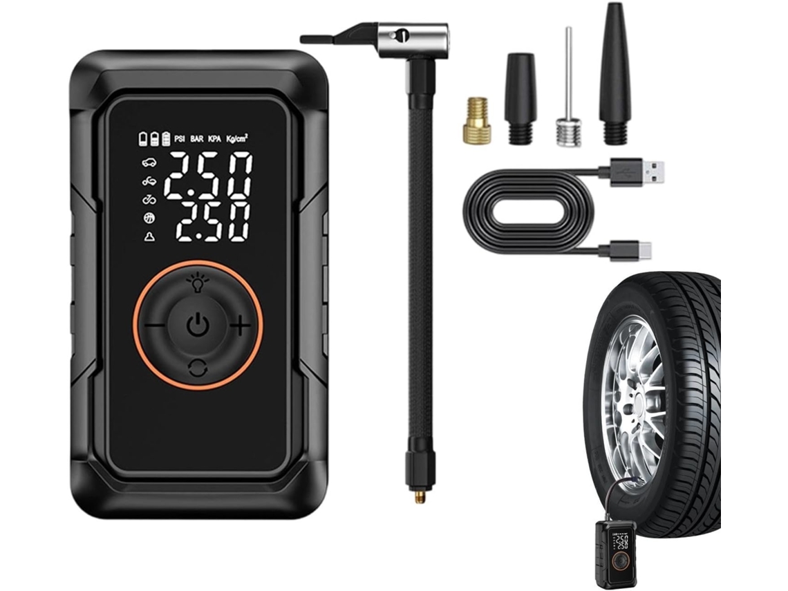 Bomba de ar para pneus de bicicleta, compressor de ar com liberação automática.