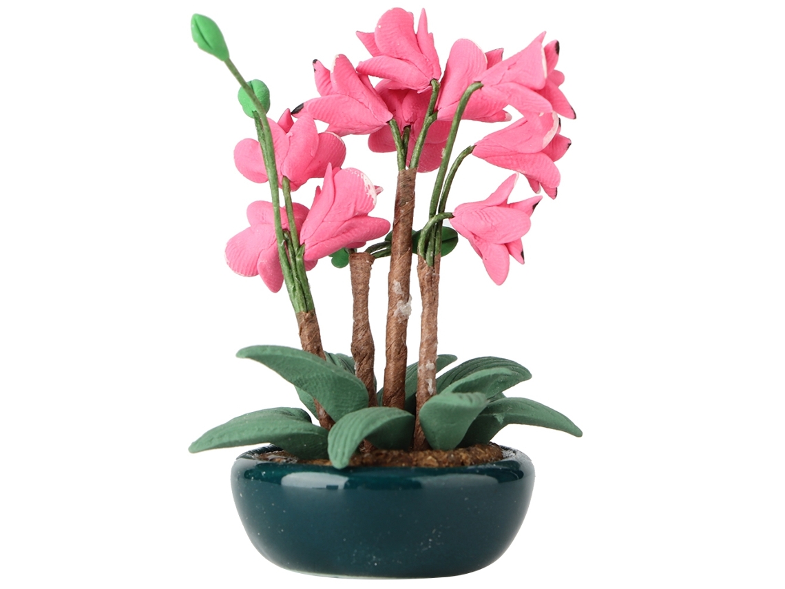 Primerox acessório Jardim Casa de Boneca Miniatura Bonsai Flor Decorativo Balcão 1:12