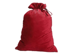 Bolsa De Regalo Navideña Grande 50x70cm De Terciopelo Rojo/verde Con Cordón Para Regalos Niños Fiesta Navidad Rojo