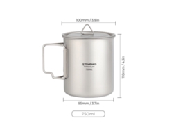 Copo de Água de Titânio Tomshoo 750ml Ultraleve