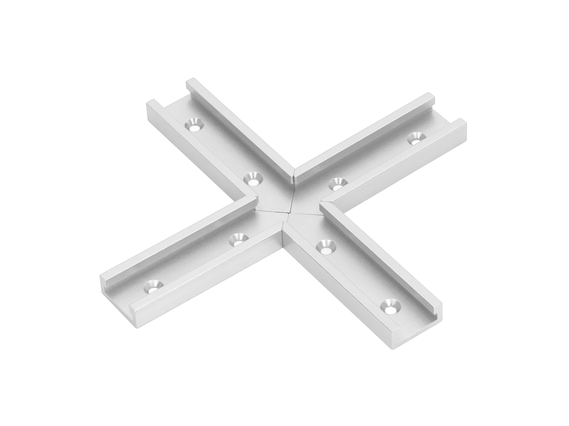 Conector Em Alumínio Laxiscreed T Para Madeira, 100mm De Comprimento E 30mm De Largura