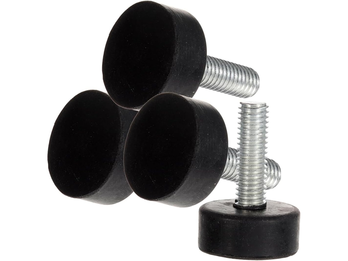 Shineofi 4 Peças Pés De Borracha Ajustáveis Para Móveis, Antiderrapantes, Niveladores De Mesa, Parafusos M8, Alta