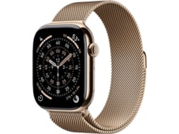 APPLE Watch Series 11 GPS + Cellular 46 mm Titânio Dourado com Loop Milanesa Dourada (Tamanho S/M)