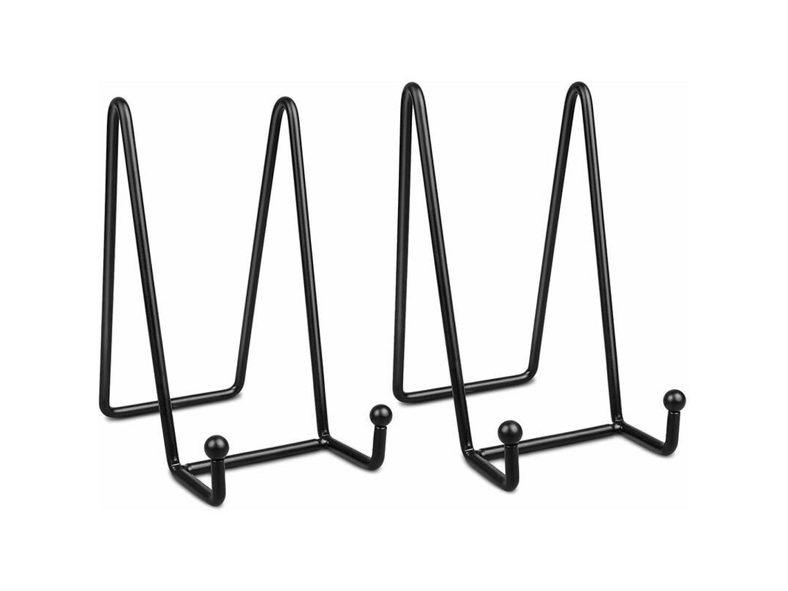 Placas Decorativas Em Metal Preto 6 Polegadas, 2 Peças, Suporte Para Porta Fotos, Álbuns, Livros, Estantes, Artesanato, Decoração De Casa