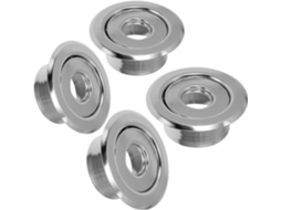 Inoomp Kit de 4 Tampas Cromadas para Sprinklers, Roseta Metálica Embutida de 24mm para Teto, Tampa Decorativa Universal CHABERLU