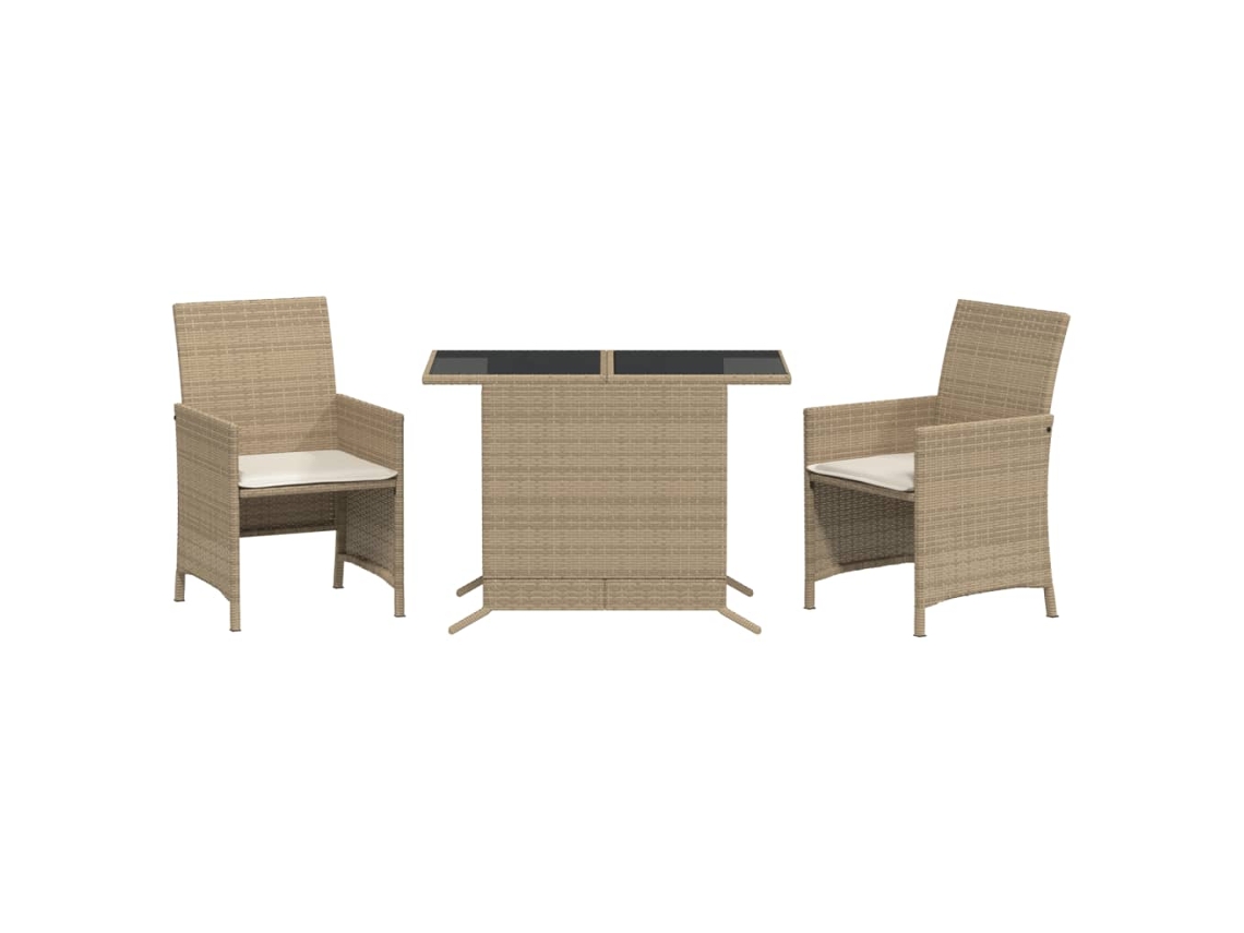 Bistro Set, Bistro Sets Vidaxl Bege Rattan / Vime (n/a)