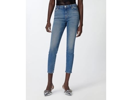 Calça Jeans Feminina Pinko Sabrina Pjd Poliéster Azul (28)