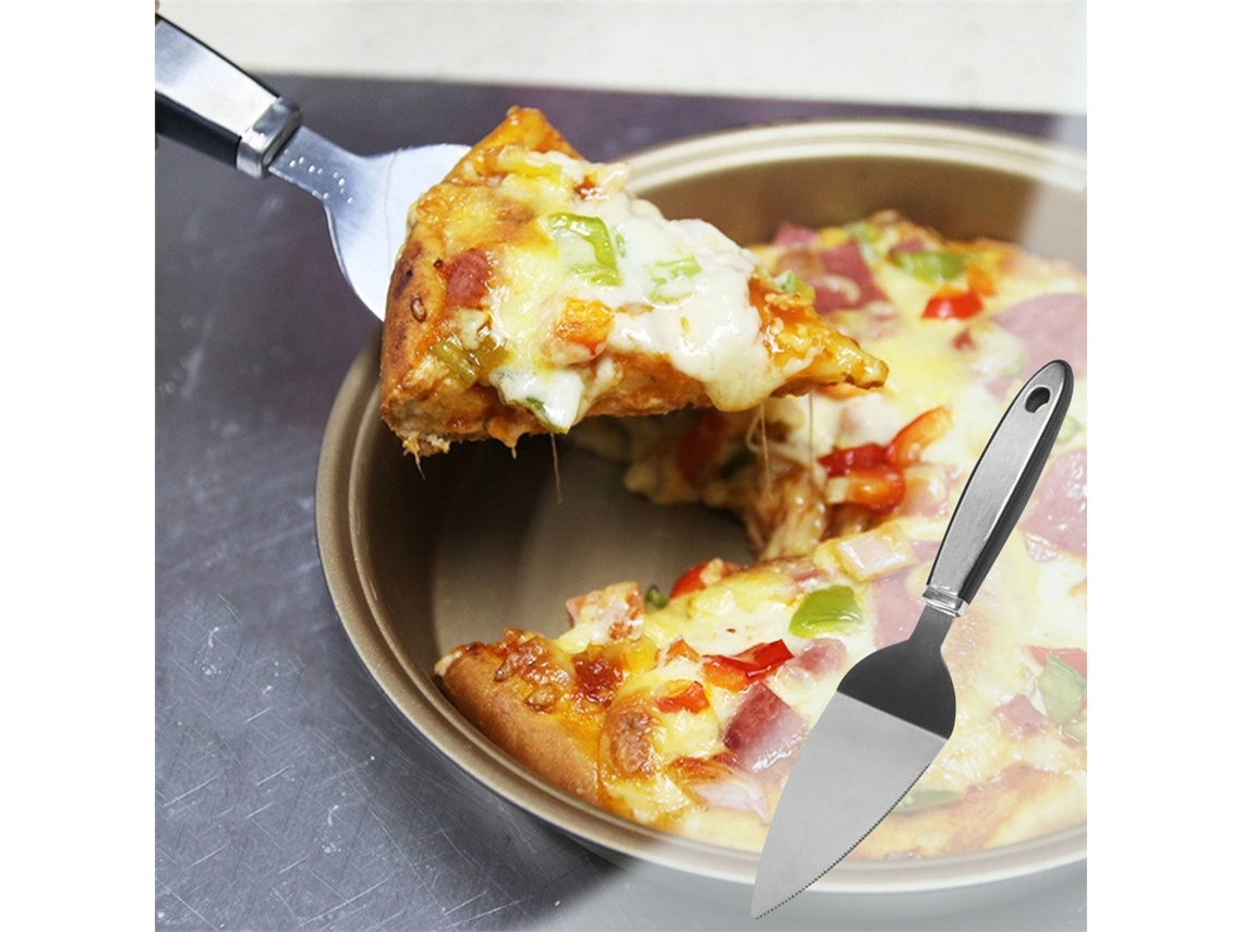 Pá De Bolo Triangular Em Aço Inoxidável - Espátula Dentada Para Pizza E Queijo, Utensílio De Pastelaria