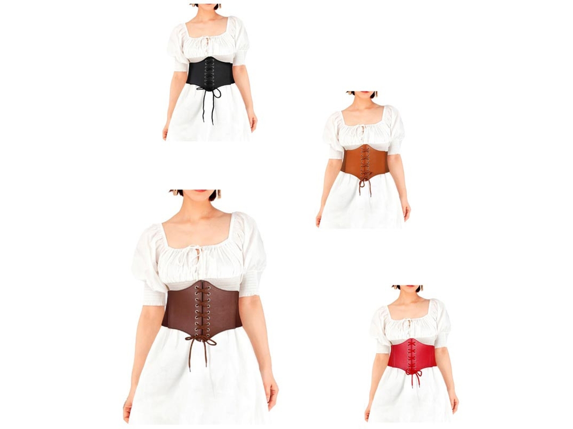 Cinto espartilho elegante em várias cores para mulheres