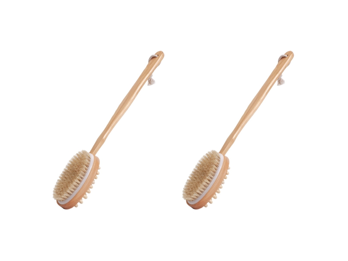 Cepillos De Ducha De Madera Con Mango Largo