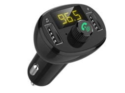 Transmissor Fm Bluetooth Yizhood Bt23q Dual Usb 3.4a V5.0 Preto
