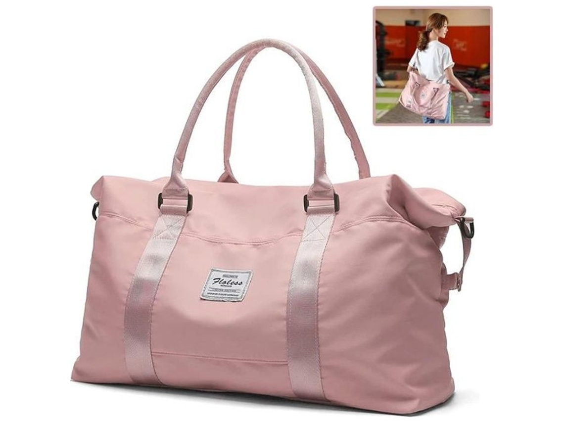 Mala de Viagem, Bolsa Esportiva, Ginástica, Ombro, Fim Semana, para Pernoite Mulheres Rosa AQUAFORGE