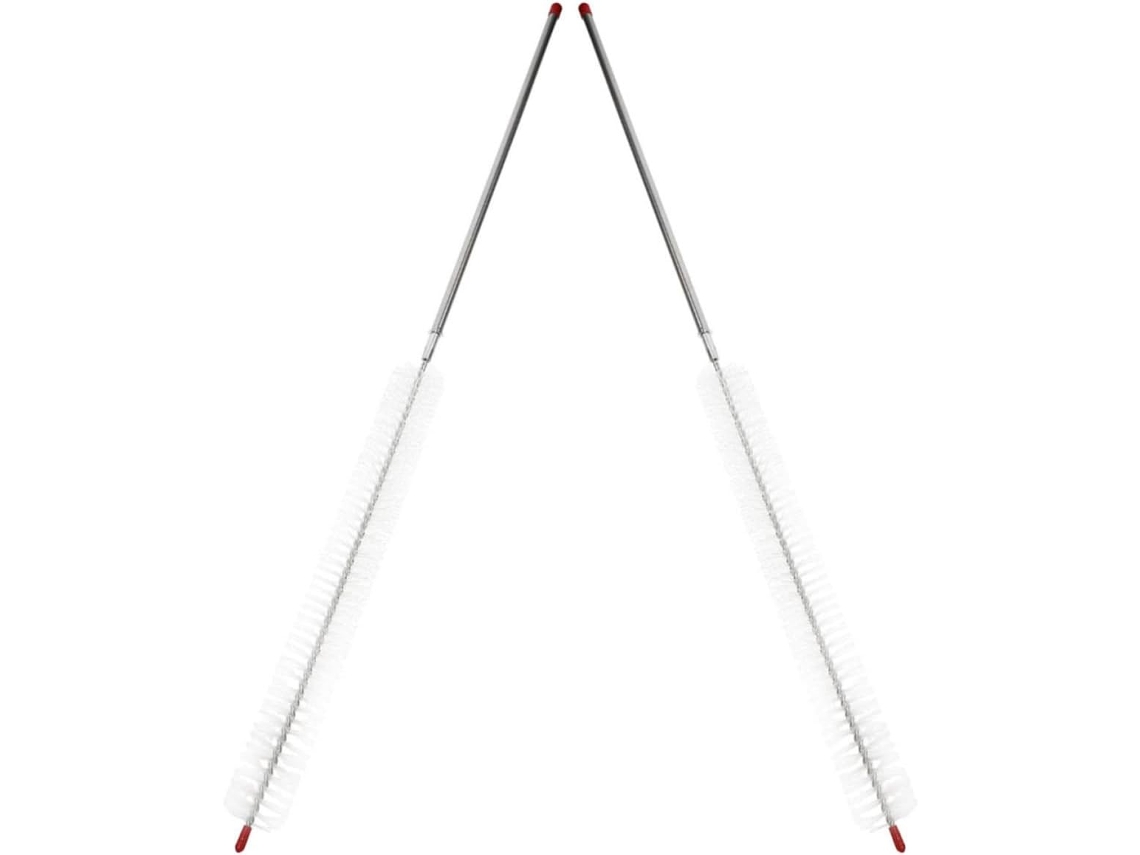 Escova De Limpeza Hemoton Para Secadora E Ar Condicionado, 2 Peças Em Aço Inoxidável Com Cabo Removível, Ferramenta Para