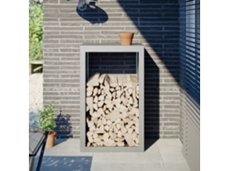Vidaxl Suporte Para Lenha 60x40x100 Cm Aço Inoxidável