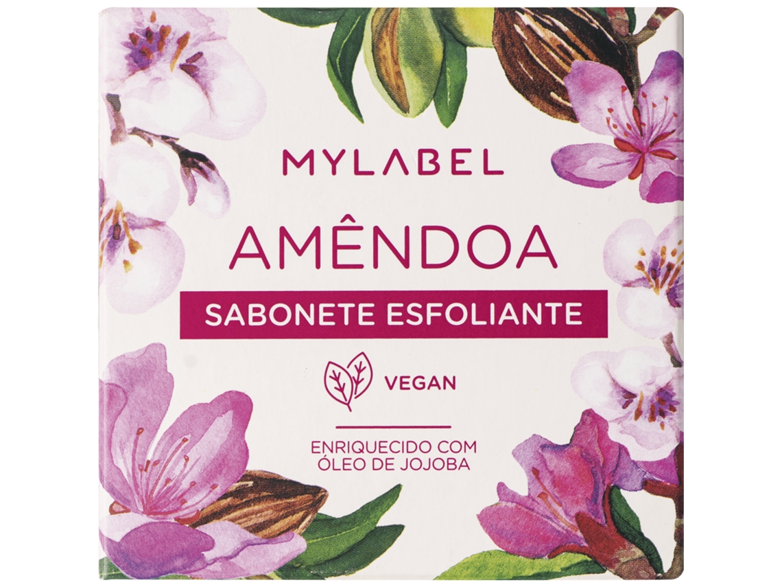 Sabonete Sólido Esfoliante Amêndoa MYLABEL 90 gr