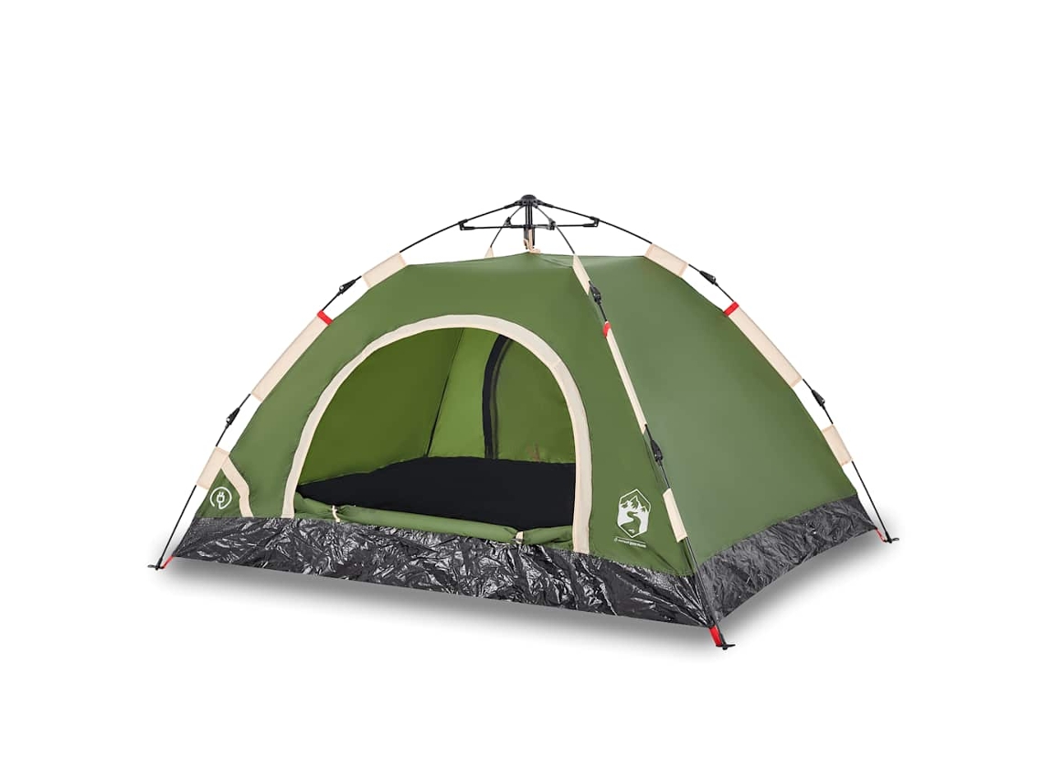 Tenda de campismo para 4 pessoas VIDAXL libertação rápida verde