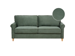 Sofá de 3 Lugares BELIANI Ronneby de Bombazine Verde Escuro 190x78x88