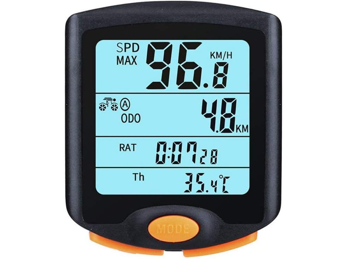 Ciclocomputador Para Bicicleta, Lcd, Impermeável, Retroiluminado, Velocímetro, Odômetro, Cronômetro