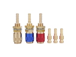 3pcs Conector Rápido M6 Adaptador Água/gás Para Tocha De Solda Tig Mig Latão