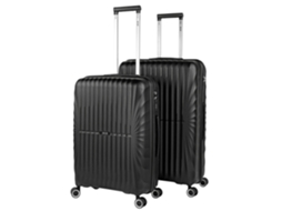 Pp JASLEN Crawley Preto Hard Case Set (48,5x74,5x28,5 Cm)