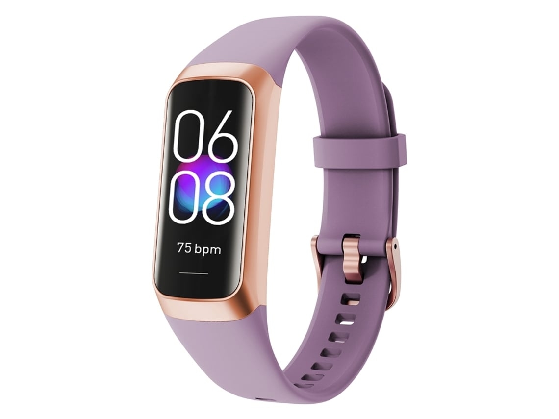 Pulseira Conectada Flame Edition 5.0 À Prova de Água Ip68 com Função Multi-Desportiva Cinzento Lavanda